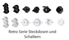 Prise vintage encastrée ronde