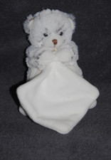 🍀Doudou Ours  Chiné Mouchoir Blanc BABY'NAT BABYNAT BN749 Les Flocons 15Cm