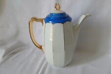 CAFETIERE WALDERSHOF BAVARIA GERMANY 54 PORCELAINE BLANC BLEU OR