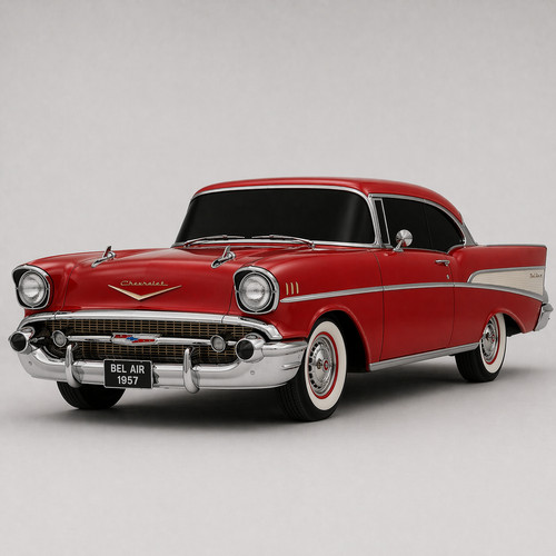Printed 1957 chevrolet bel - 3d,
