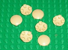 7 x LEGO Round Dish tan ref