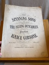 Wagner Spinning Song partition piano Wagner Ignace Gibsone Ashdown & Parry