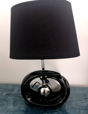 Lampe de salon à poser céramique, Lampe Lune et Terre..