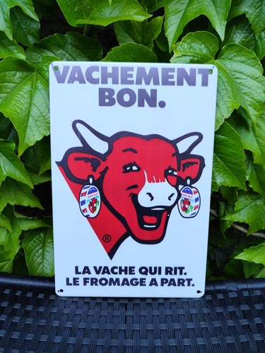 Plaque métal vache qui - la,