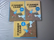 TINTIN EO L'ILE NOIRE en  Ostendais   Lot de Trois BD  Tirage Limité   Neuves