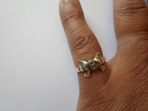 Bague argent massif - en,