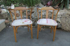 Fauteuil Stella fabrique tarnaise des années 50-60, en hêtre et tissu