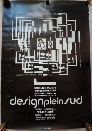 Rare affiche design 70 - design, 70's