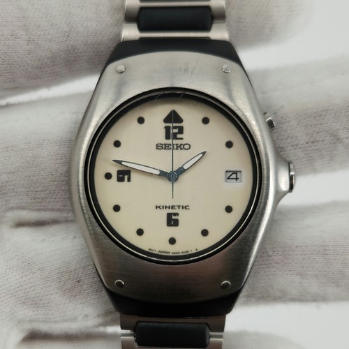 Seiko kinetic silver black - silver, &