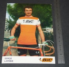 CARTE PHOTO CYCLISME 1972 EQUIPE BIC SERGE LAPEBIE COUREUR VELO TOUR FRANCE