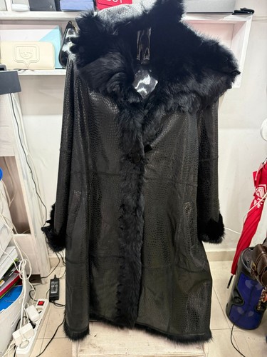 Manteau cuir lapin femme - en,