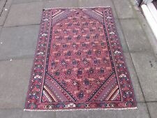 Fin Ancien Main Fabriqué Turc Oriental Bleu Rouge Laine Kilim Tapis 155x1114cm