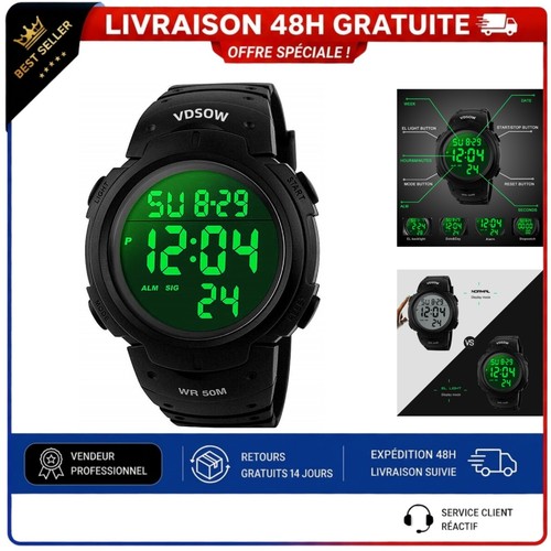Montre sport étanche avec - de,