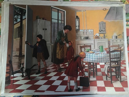 Ancienne affiche scolaire - ancienne,