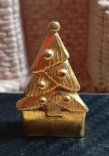 Féve Métal Dorée Ancienne Sapin De Noël - Porte Menu ou Prénom - Table de Noël 