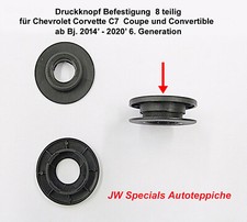 Chevrolet Corvette C7 Stingray Fixation Boutons-Pression Tapis De Sol 8 Pièces
