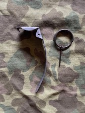 WW2 US MKII Pineapple Grenade Metal Spoon + Ring / Cuillère Goupille Métal #C