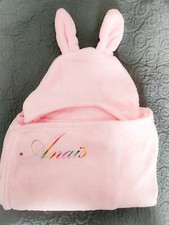 Plaid oreille de lapin rose