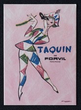 Carte parfumée TAQUIN de FORVIL Arlequin old perfum card