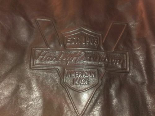 Veste cuir noir harley - cuir,