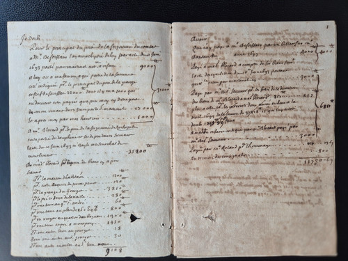 Manuscrit xviie - xviie, (1693)