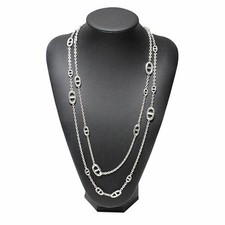 Collier long Hermès argent