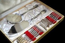 service à glace métal argenté rocaille Louis XV saint médard