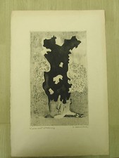 TOURTE Suzanne "L'arbre mort" grande estampe rarissime tirée à 2 exemplaires.