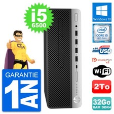 PC HP ProDesk 600 G3 SFF Intel Core i5-6500 RAM 32Go Disque 2To Windows 10 Wifi