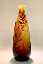 Antique Gallé Vase Decorated