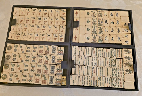 Antique 1920 mah jong set - jong,