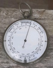 ANCIEN BAROMÈTRE ANEROIDE DE