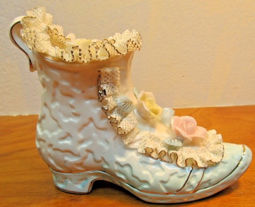 Vintage lady shoe porcelain - shoe,