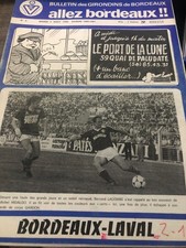 Rare Vintage Programme )) BORDEAUX V LAVAL STADE LAVALLOIS * Saison 1980-1981