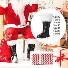 Bottes de Noël Père Noël avec fermeture éclair, thème Noël, bottes Père