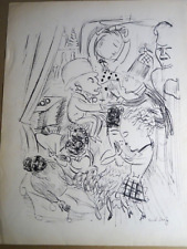 Raoul DUFY 1877-1953 LITHO ORIGINALE BOEUF SUR TOIT CABARET DANSE COCTEAU 1920