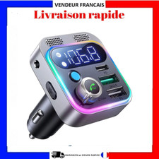Transmetteur FM Bluetooth Voiture Micro Dual Charge Rapide PD QC3.0 48W BT 5.3