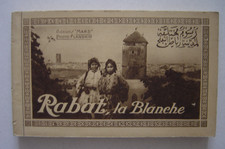 Lot de 20 cartes postales anciennes de RABAT la Blanche Carnet de CPA Maroc