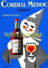 Cordial-Médoc liqueur Bordeaux 33 - arlequin -  A3  plastifiée