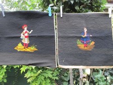 2 tapisseries 1/2 point laine