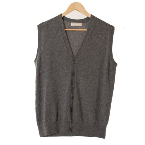 Gilet cardigan homme gris 100%