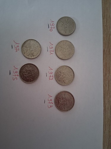 Lot pièces 5 francs - piÈces,