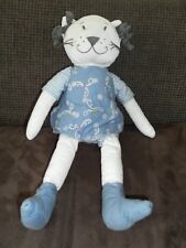 B3G / doudou peluche chat blanc robe bleue FABLER KATT IKEA