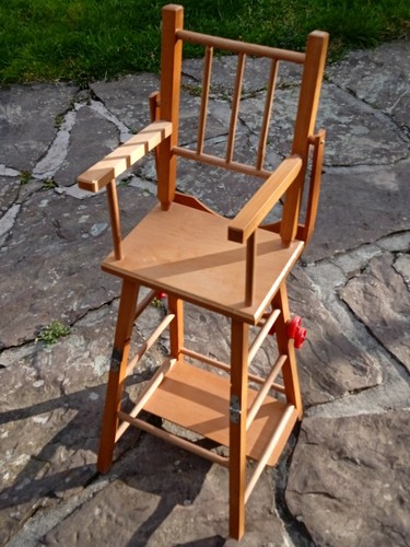Chaise haute poupée - en, bois