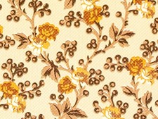 Papier peint jaune pâle floral 1 rouleau complet de papier français vintage années 60/70