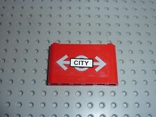 Gare LEGO TRAIN red Windscreen ref 64453 with sticker / Set 7937 train satation