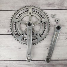 Pédalier double NERVAR Star en aluminium 53/42 vélo vintage 14x1.25 France 1970s