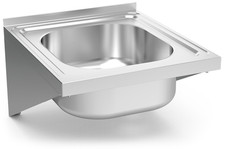 Plonge inox suspendue avec équerres série 500 1 bac