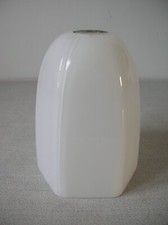 Ancien abat jour hexagonal tulipe en verre opaline lampe lustre luminaire