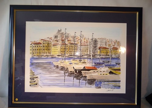 Tableau vue vieux port - vue,